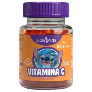 Disney lilo & stitch vitamina c integratore per il sistema immunitario e ad azione tonica per bambini 30 caramelle gommose