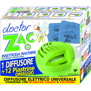 Compra Online doctor zac, insetticida, 1 diffusore + 12 piastrine omaggio e Trova il miglior prezzo