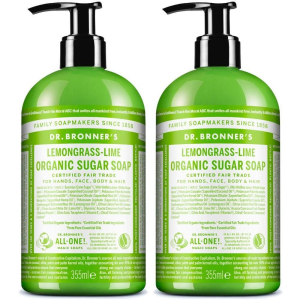Compra Online dr. bronner's sapone di zucchero bio lemongrass & lime 2x355 ml e Trova il miglior prezzo