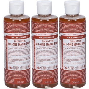 Compra Online Dr. bronner’s sapone liquido 18-in-1 all'eucalypto 240 ml 3x240 e Trova il miglior prezzo