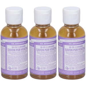 Compra Online Dr. bronner’s sapone liquido 18-in-1 alla lavanda 60 ml 3x60 e Trova il miglior prezzo