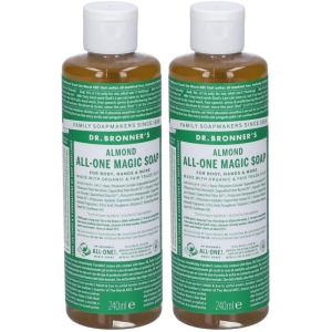 Compra Online Dr. bronner’s sapone liquido 18-in-1 alla mandorla 240 ml 2x240 e Trova il miglior prezzo