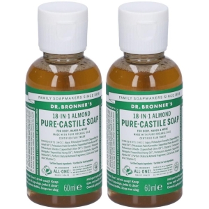 Compra Online Dr. bronner’s sapone liquido 18-in-1 alla mandorla 60 ml 2x60 e Trova il miglior prezzo
