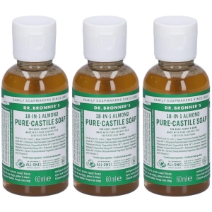 Compra Online Dr. bronner’s sapone liquido 18-in-1 alla mandorla 60 ml 3x60 e Trova il miglior prezzo