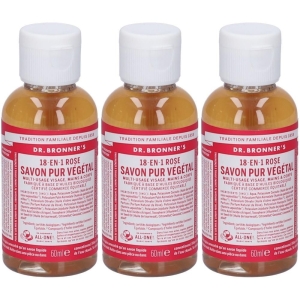 Compra Online Dr. bronner’s sapone liquido 18-in-1 alla rosa 60 ml 3x60 e Trova il miglior prezzo