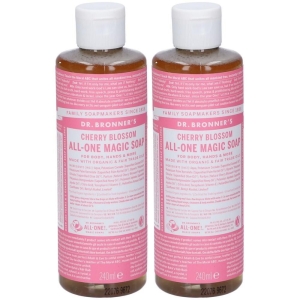 Compra Online Dr. bronner’s sapone liquido 18-in-1 cherry blossom 240 ml 2x240 e Trova il miglior prezzo