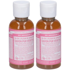 Compra Online Dr. bronner’s sapone liquido 18-in-1 cherry blossom 60 ml 2x60 e Trova il miglior prezzo