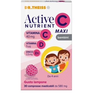 Compra Online Dr theiss active nutrient c maxi bambini 30 compresse masticabili 500 mg gusto lampone con edulcoranti e Trova il miglior prezzo