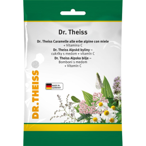 Dr.theiss caramelle alle erbe alpine con miele e vitamina c 26 pezzi 75 grammi