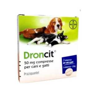 droncit 2 compresse 50 mg per cani e gatti bugiardino cod: 100388014 