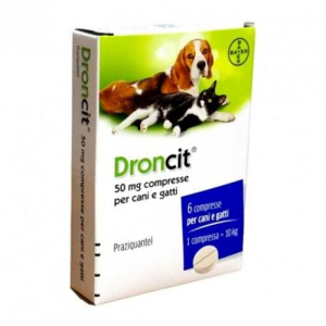 droncit 6 compresse 50 mg per cani e gatti bugiardino cod: 100388038 