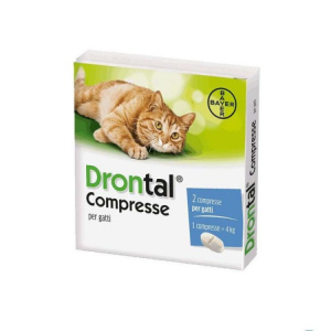 drontal 2 compresse gatto bugiardino cod: 105287015 