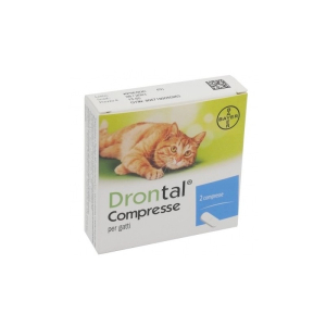 Drontal compresse gatto 2 compresse antiparassitario interno svermante per gatti di tutte le taglie