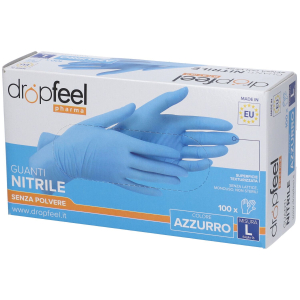 Compra Online dropfeel pharma guanti nitrile senza polvere azzurro misura l 100 pz g e Trova il miglior prezzo