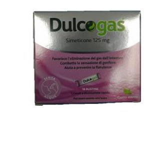 dulcogas simeticone 125 mg 18 bustine gusto bugiardino cod: 922378435 