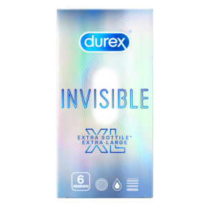 durex invisible xl 6 pezzi bugiardino cod: 980408241 