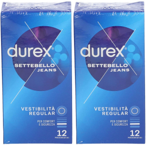 Compra Online durex® settebello jeans regular set da 2 2x12 pz preservativi e Trova il miglior prezzo