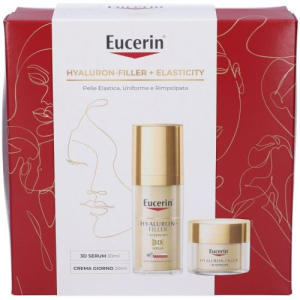 Eucerin cofanetto anti-età hyaluron-filler + elasticity 3d serum 30ml + crema giorno 20ml