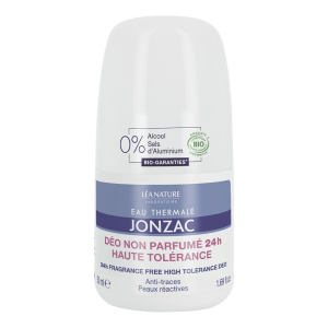 Eau thermale jonzac deodorante alta tolleranza senza profumo 24h 50 ml