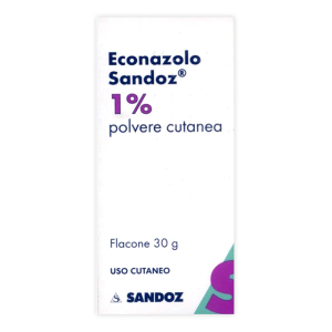 econazolo sand polvere cutanea 30g 1% bugiardino cod: 033927029 