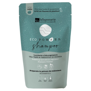 Ecopowder shampoo seboregolatore tea tree & prebiotici di cicoria refill 25 g