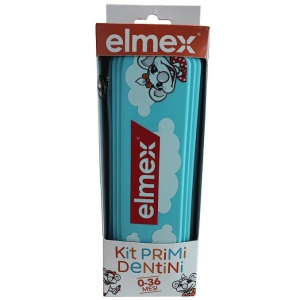 Elmex kit primi dentini 0-36 mesi 1 elmex bimbi dentifricio 50 ml + 1 elmex spazzolino bimbi educativo new 0-3 anni