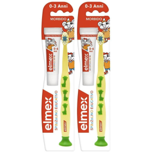 Acquista Online elmex® spazzolino educativo bambini dai 0 ai 3 anni - morbido 2x1 pz s e Cerca l'offerta più bassa