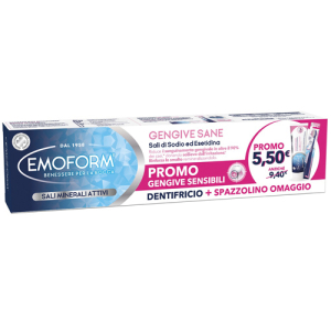 Acquista Online emoform gengive sane dentifricio quotidiano con azione antibatterica 100ml + spazzolino omaggio e Cerca l'offerta più bassa