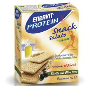 enervit protein snack salato olive nere 8 bugiardino cod: 912072713 