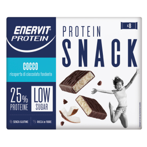 Acquista Online enervit protein snack cocco low sugar  astuccio 8 x 27 g e Cerca l'offerta più bassa
