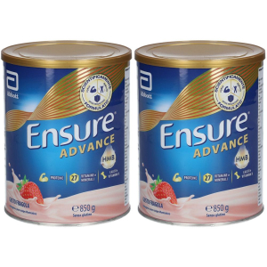 Acquista Online ensure advance formula nutrivigor in polvere fragola set da 2 2x850 g e Cerca l'offerta più bassa