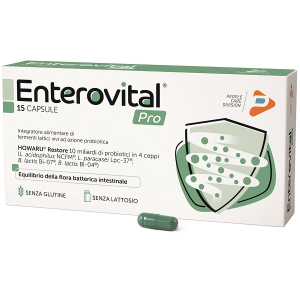 Acquista Online enterovital pro integratore di fermenti lattici vivi ad azione probiotica 15 capsule e Cerca l'offerta più bassa