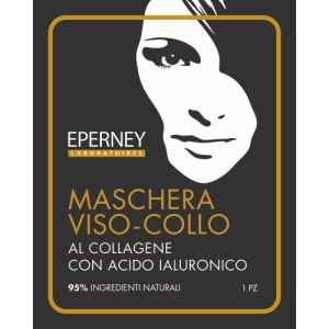 Eperney maschera viso-collo monouso in tnt al collagene – trattamento idratante e tonificante 25 ml