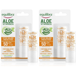 Acquista Online equilibra aloe vitaminica stick solare protettivo spf50+ 2x12 ml e Cerca l'offerta più bassa