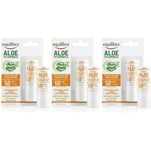 Acquista Online equilibra aloe vitaminica stick solare protettivo spf50+ 3x12 ml e Cerca l'offerta più bassa