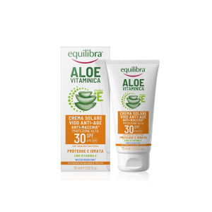 Acquista Online equilibra aloe vitaminica + vitamina e spf 30+ crema solare viso anti-age anti-macchia 75ml e Cerca l'offerta più bassa