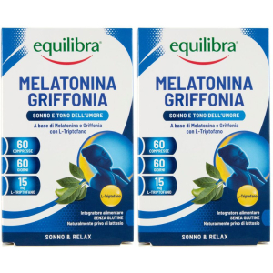 Acquista Online equilibra® melatonina + griffonia set da 2 2x60 pz compresse e Cerca l'offerta più bassa