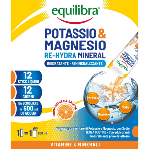 Acquista Online equilibra potassio & magnesio re-hydra mineral reidratante remineralizzante 12 stick liquidi e Cerca l'offerta più bassa