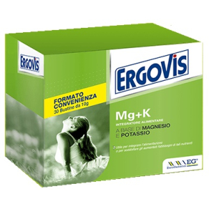 ergovis mg+k integratore di magnesio e bugiardino cod: 924764590 