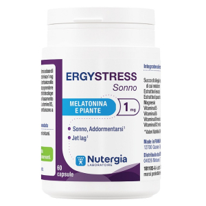 Ergystress sonno integratore per ridurre il tempo di addormentamento e attutire i sintomi da jet lag 60 capsule