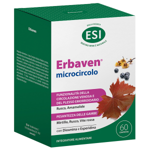 Acquista Online esi erbaven microcircolo integratore la circolazione venosa e del plesso emorroidario 60 compresse e Cerca l'offerta più bassa