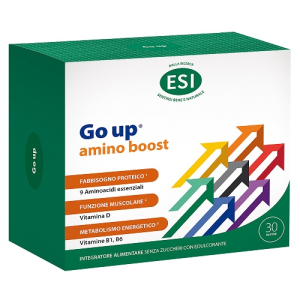 Esi go up amino boost da 30 bustine - per il normale fabbisogno proteico, funzione muscolare e metabolismo energetico - scadenza lunga 04/27 (ultimissimi pezzi scontati)