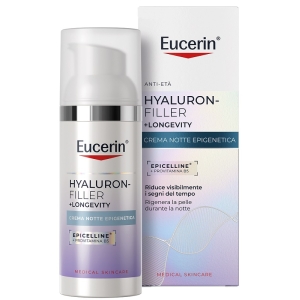 Acquista Online Eucerin hyaluron-filler + longevity crema notte epigenetica 50ml - crema idratante anti-età e Cerca l'offerta più bassa