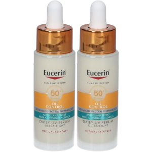 Acquista Online eucerin oil control tocco secco siero viso giorno spf50+ 2x30 ml e Cerca l'offerta più bassa