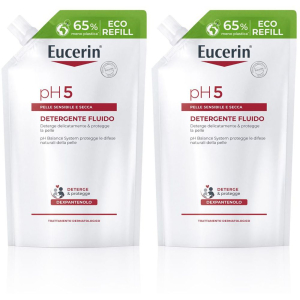 Acquista Online eucerin ph5 detergente fluido 400ml refill 400 ml set da 2 2x400 de e Cerca l'offerta più bassa