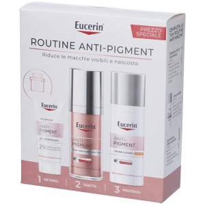 Acquista Online eucerin routine anti pigment cofanetto con siero antimacchie 30ml + crema giorno spf30 50ml + gel detergente 20ml in omaggio e Cerca l'offerta più bassa