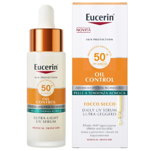 Eucerin sun protection oil control spf 50+ protezione solare viso pelle grassa a tendenza acneica tocco secco 30ml