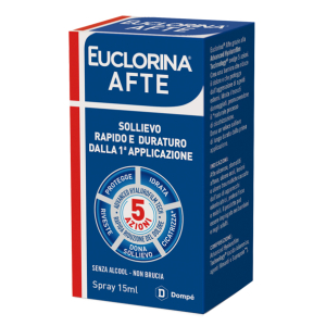 euclorina afte spray 15ml bugiardino cod: 980459743 