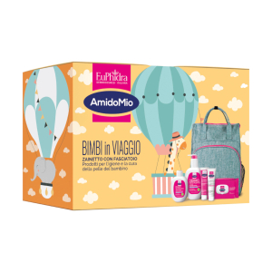 Acquista Online euphidra amidomio cofanetto bimbi in viaggio 2025 dermo detergente 0,5 400 ml + baby shampoo 200 ml + salviette 72 pezzi + crema idratante 50 ml + lenitop 50 ml + borsa e Cerca l'offerta più bassa