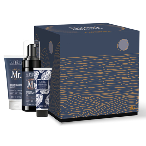 Euphidra cofanetto di natale nuovi orizzonti - mr. doccia shampoo idratante 100 ml + mr. schiuma detergente viso 175 ml + crema gel viso 30 ml